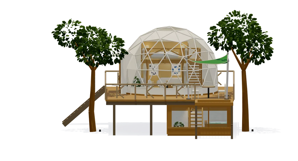 Domo Navío: dúplex entre árboles